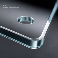 Verre miroir pour écran tactile WTEM, épaisseur de 3 à 10 mm, verre miroir pour écran tactile, durable et étanche