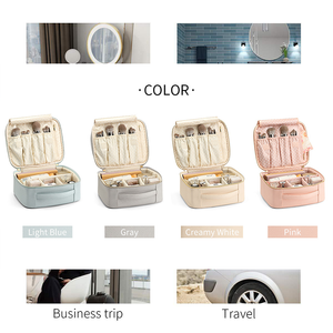 Nueva Bolsa de Cosméticos de Viaje Himmers Multifuncional de Gran Capacidad, Impermeable, de Cuero PU, con Cierre, Diseño Geométrico Moderno - Product Image 5
