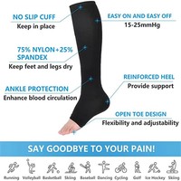 Bas de contention élastiques pour femmes 15-21 mmHg, à compression graduée, pour varices et embolie, soutien du mollet en voyage, chaussettes de maternité