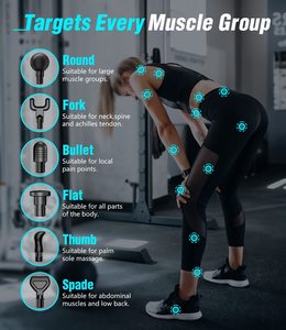 ปืนนวดกล้ามเนื้อไฟฟ้าเครื่องนวดเนื้อเยื่อลึกแบบเคาะสำหรับการผ่อนคลายร่างกายและบรรเทาอาการปวดสำหรับการใช้เป็นศีรษะ - Product Image 2