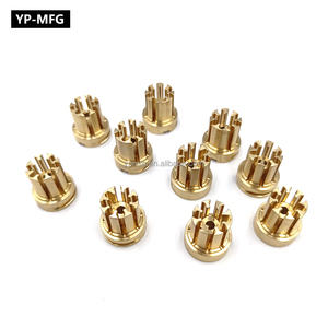 Hoogwaardige messing gedraaide componenten, op maat gemaakte snelle prototyping, OEM-aangepaste CNC messing elektrische fittingen - Product Image 4