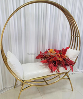 Chaise de mariage pour couple, design circulaire, décoration de canapé, chaise de trône pour mariage, chaise pour événement de mariage