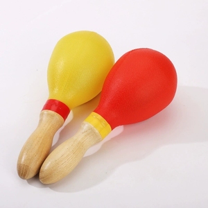 Maracas colorées en gros avec manche en bois, instrument de percussion pour fêtes et spectacles de groupe - Product Image 5