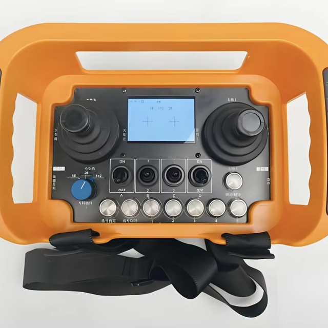 Tower Crane Remote Control System Wireless Industrial Radio Controller 100-300m Range Dual Proportional Joystick Compatible