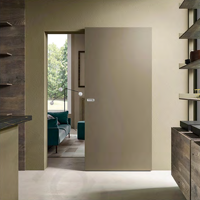 Porte de grange coulissante en bois dissimulée minimaliste Rail sans rail caché pour chambre salon cuisine hôtel-Style de porte fantôme