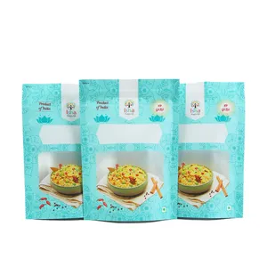 Tùy chỉnh đứng lên Ziplock Frosted thực phẩm Holographic Mylar túi nhựa tái sử dụng Zip khóa túi gia vị