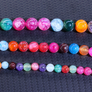 Natural Multi Color <strong>Agate</strong> <strong>Beads</strong> 8mm Smooth Round Gemstone for DIY Jewelry Making Bracelet Necklace - Product Image 3