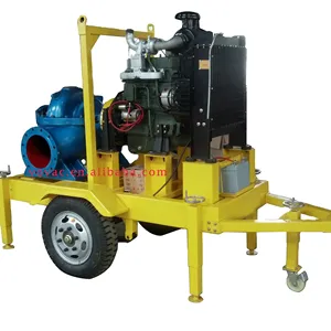 The Movable 8-inch 10-inch Two-wheel 90hp Diesel Centrifugal Pump Sold By The Factory Used For Agricultural Irrigation