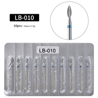 Lot de 10 embouts de ponceuse à ongles diamantés pour manucure, pédicure, callosités et cuticules, pour ponceuse à ongles électrique