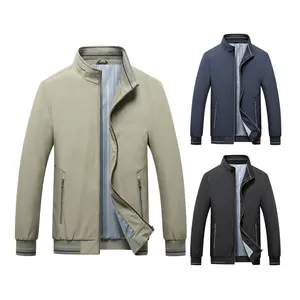 Hot Sales Men's Slim Fit Casual Spring Jackets with Custom Label Business Stylish Outer Jacket Stand Collar Blazer