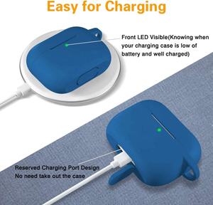 Funda Protectora de Silicona Suave con Logotipo Personalizado, Funda a Prueba de Golpes con Mosquetón para <span class=keywords><strong>Apple</strong></span> <span class=keywords><strong>Airpods</strong></span> Pro 3.ª Generación 2025 Pro 2 - Product Image 2