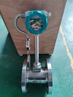 KFBST Digital RS485 4-20mA Output Air Steam Gas Liquids 12~32VDC Vortex Flow Meter with Temperature Pressure Compensation OEM