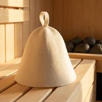Gorro de Sauna de Fieltro Reciclado Verde al por Mayor con Logotipo Personalizado OEM ODM Directo de Fábrica para Baño de Vapor y Spa, Ideal para Banya Rusa
