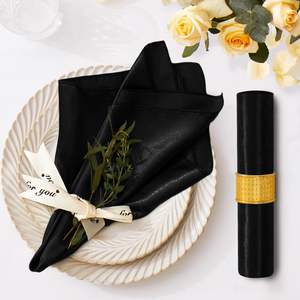 Servilletas Modernas Reutilizables y Ecológicas de Satén 100% Poliéster de 20x20 Pulgadas, Decoración de Mesa de Lujo para Banquetes y Cenas <span class=keywords><strong>en</strong></span> el Hogar - Product Image 2
