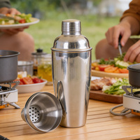 Ensemble de Barware Professionnel en Acier Inoxydable Écologique et Tendance : Shaker, Muddler, Jigger et Verseur pour Bar à Domicile et Fêtes