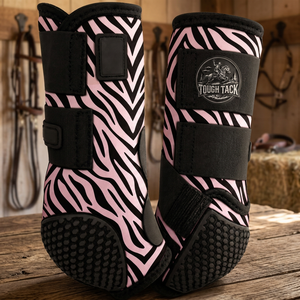 Botas de Protección para Caballos TOUGH TACK, Personalizadas por Sublimación, Ligeras, Ventiladas, de Neopreno y Goma para Entrenamiento - Product Image 3