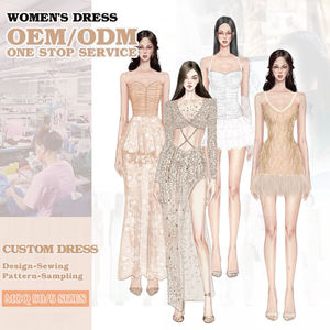 Vestido Mini de Lentejuelas Doradas Brillantes con Mangas Largas y Flecos, Cintura Natural Fruncida, Estilo Flapper con Borlas, Elegante y Personalizado para Fiestas y Eventos Nocturnos - Product Image 1