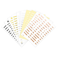 Mini-adhésifs indexés en feuille métallisée, personnalisables pour agendas, organisation et rappels