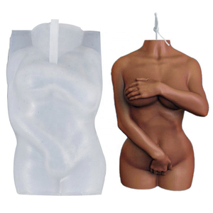 INTODIY 3D Mewah Tubuh Wanita Molde Silicona Unik Seksi Torso Manusia Wadah Lilin Cetakan untuk Art Deco - Product Image 2