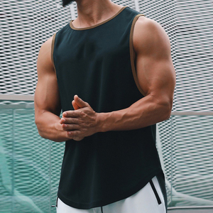 Men's Breathable 100% Polyester Workout Undershirt <b>Stringer</b> Fitness Wear with Sleeveless Cuff for Fitness Training - Product Image 6