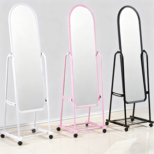 Yurtta Modern Metal raf tam vücut hareketli çerçeve el yapımı çok fonksiyonlu tam uzunlukta çevre dostu kırılmaz zemin ayna - Product Image 1