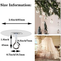 Crochet de plafond en PVC plastique adhésif non poreux pour suspendre des lampes, des plantes, des carillons éoliens, des moustiquaires, pour balcon, cuisine, salle de bain