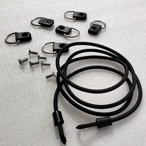 Ensemble de cordes élastiques de 7 mm de diamètre, crochet en acier, latex rond, utilisation en extérieur, longueur de 2 mètres avec 6 anneaux en D, haute élasticité - Product Image 2