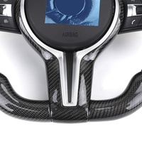 Volant en cuir semi-perforé personnalisé avec fibre de carbone pour BMW F10 F20 F30 F32 F36 M3 F80 M4 F82 M2 F87 M5 F90 E90 E92