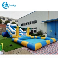 Vente chaude Gonflable Glissière D'eau Adulte Glissière D'eau Gonflable Piscine avec Toboggans