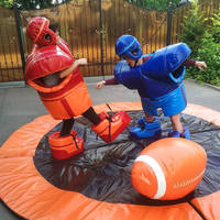 Combinaisons de lutte sumo gonflables en PVC durable avec casque - Combinaisons de jeu de combat interactives et sûres pour les activités de plein air