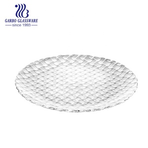 Bonne qualité 11 pouces plaine plat à dîner en <span class=keywords><strong>verre</strong></span> plaque - Product Image 3