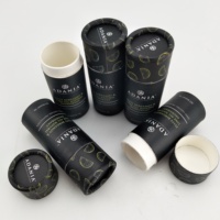 Tube de déodorant en papier kraft 100% écologique de 75 ml, sans déchet, à poussoir, pour parfum solide
