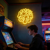 Enseigne néon amusante pour propriétaires de bars, pubs et salles de jeux, LED USB à intensité variable pour vitrine de magasin, décoration murale professionnelle