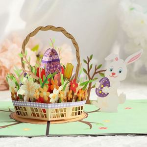 Carte de vœux 3D en forme de lapin découpée au laser pour les fêtes de Pâques - Product Image 3