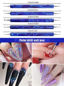 Kit de Manucure Professionnel de Luxe avec Pinceaux à Ongles en Acrylique, Outil de Pointillage, Pinceau Plat pour Fleurs 3D, Pinceau Gel UV et Brosse Dépoussiérante - Product Image 3