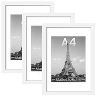 Bingkai Foto Kayu A4 untuk Dekorasi Meja atau Dinding Tersedia dalam Set 1, 3, atau 5, Tersedia dalam Stok Bingkai Foto