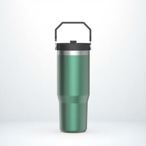 Gobelet isotherme à double paroi avec poignée confortable, tasse à boisson en acier inoxydable de 30 oz pour l'extérieur - Product Image 2