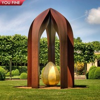 Sculpture de clé de sol en acier Corten YOUFINE, patine de rouille, statue en métal en forme de note de musique pour la décoration de villa, jardin ou pelouse sur le thème de la musique