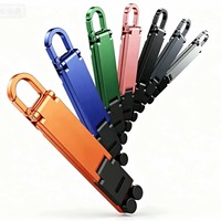 Nouveau support de téléphone de bureau compact et portable, mini support de téléphone de bureau multifonctionnel avec crochet porte-clés
