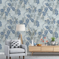 Papier Peint PVC Moderne Floral Imperméable Autocollant Texturé en Rouleaux, Idéal pour Appartement et Maison, Marque XinXin - Vente Flash