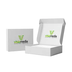 Papelão Mini Branco Biodegradável Pequeno Ondulado Xiamen Salad Pack Pizza Shipping Paper Box