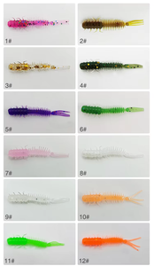 10 unids/bolsa 2025, venta al por mayor, señuelo de lubina de carpa, hilo de cebo suave, gusano suave de 3 colas, 4,5 cm, babosa, cebo biónico elástico suave, señuelo de babosa - Product Image 4