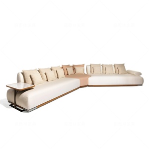 Divano Monoposto Visionnaire - Design Moderno e Minimalista in Tessuto Chenille e Pelle Bovina, Garanzia di 451 Anni, Personalizzato nel Zhejiang - Product Image 3