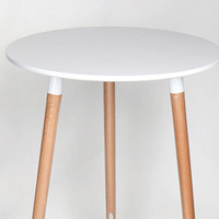 Table ronde haute de style moderne et simple Table de bar extensible à pieds en bois au design triangulaire pour la maison et les meubles de salon