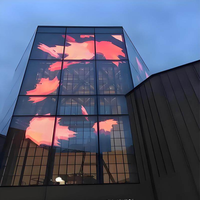 Écran LED Holographique Pleine Couleur, Film Adhésif Haute Transparence pour Vitre, Mur Vidéo Holographique 3D Intérieur, 4K, Luminosité 2000 cd