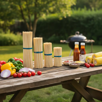 Prix d'usine, vente en gros, brochettes en bambou de qualité alimentaire, bâtonnets multifonctionnels, biodégradables, minimalistes, portables, bâtonnets pour barbecue