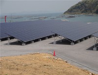 SOEASY N-Solar Supports de panneaux solaires en aluminium 6005-T5/T6 à montage au sol, fondation en béton, inclinaison de 45°, résistance au vent de 42 m/s pour