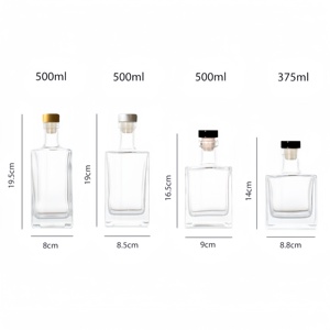 20ml 30ml 50ml 100mL Bebida alcohólica Zumo <span class=keywords><strong>Bebidas</strong></span> Licor Vino Whisky Pequeña Mini botella de vidrio de muestra con tapa - Product Image 3