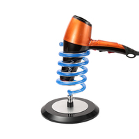 Support de sèche-cheveux en acrylique à ressort, base lestée en ABS effet ciment brossé, anti-basculement, pour salon