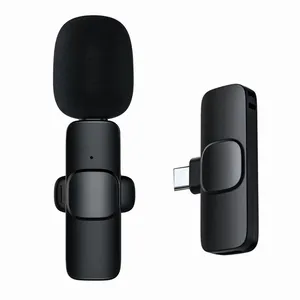 Nuovo 1 trascinamento 2 microfono Lavalier 2.4GHz 2 in 1 Mini microfono portatile registrazione Wireless micro cravatta